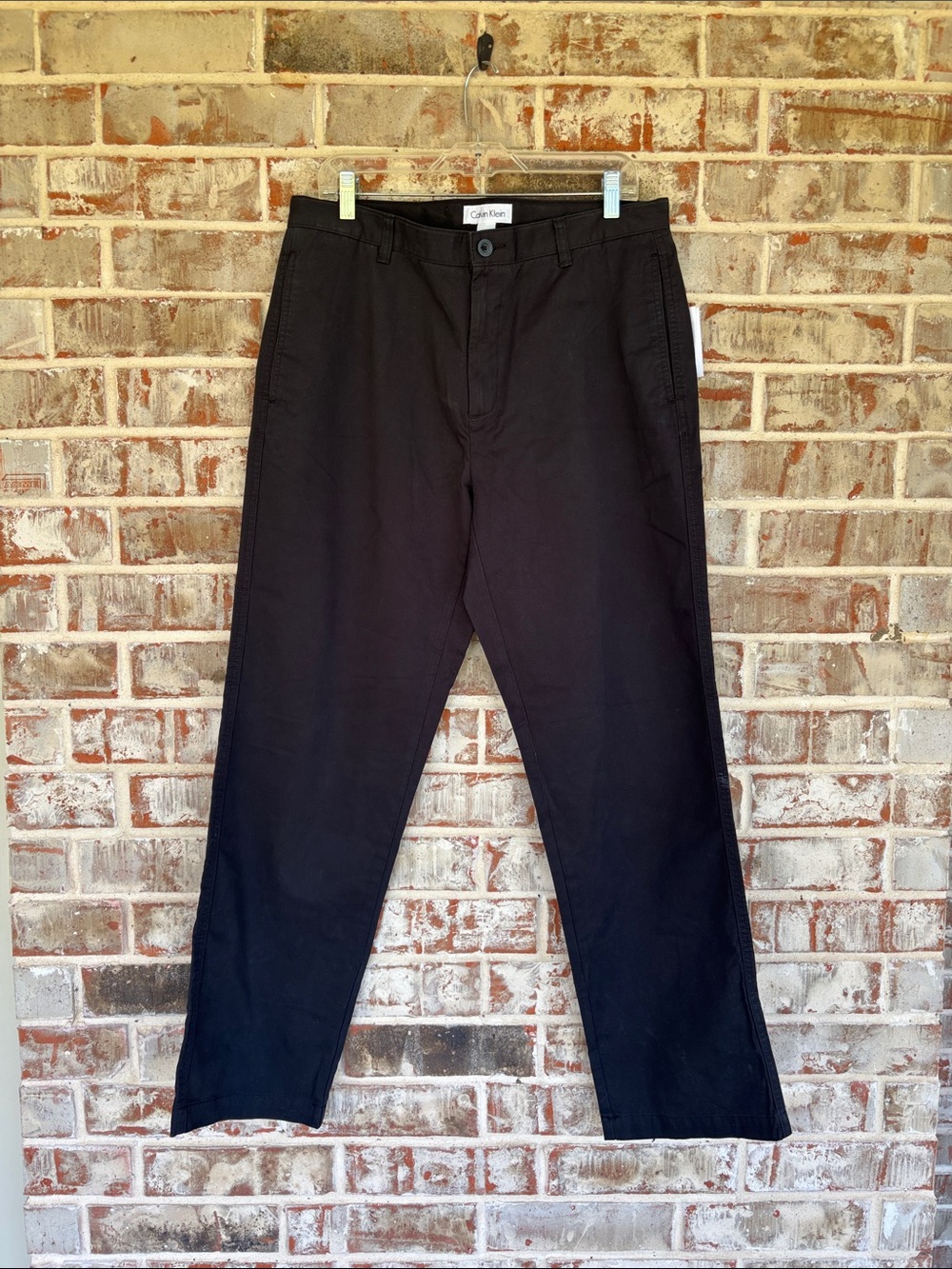 Calvin Klein Black Men's ‎ Straight Leg Chinos Trousers